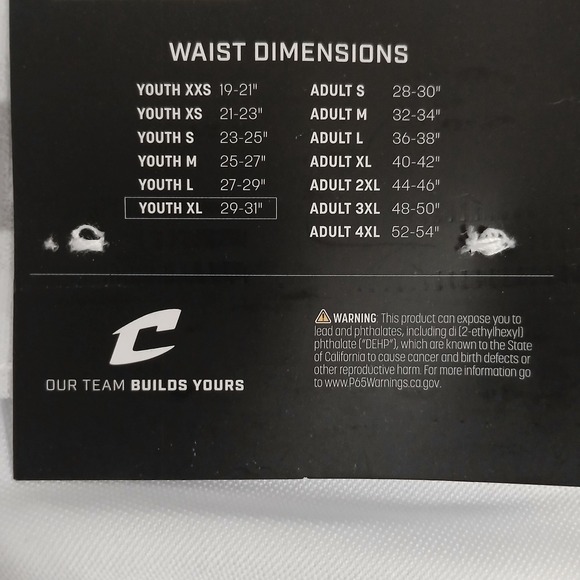 Champro Triple Crown Youth XL White Baseball Pants Open Bottom BP9UY NEW - Picture 7 of 8